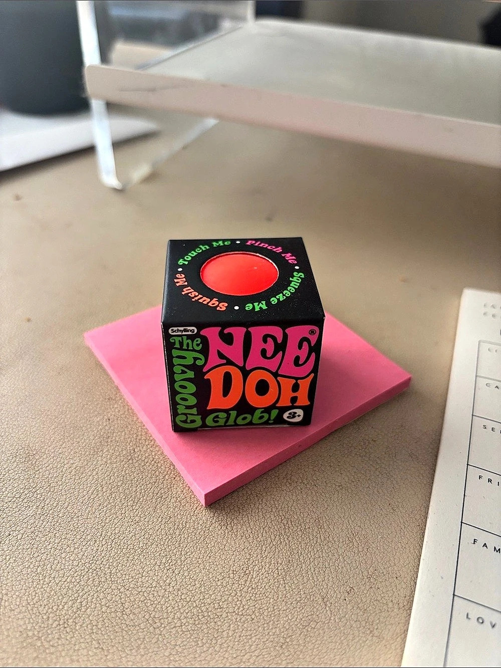 Goliath Nee Doh Glob Sensory Fidget Toy in Pink & Black NWT